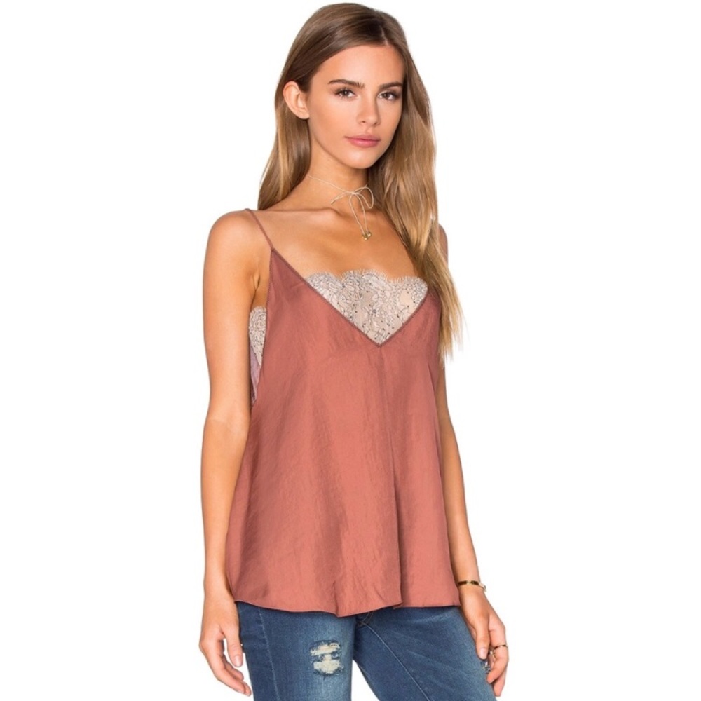 Free people deep v bandeau cami